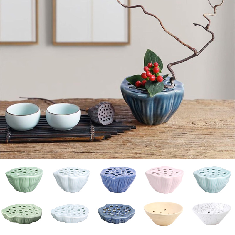 Ikebana Vase Kenzan - 1 pz. Supporto in ceramica a