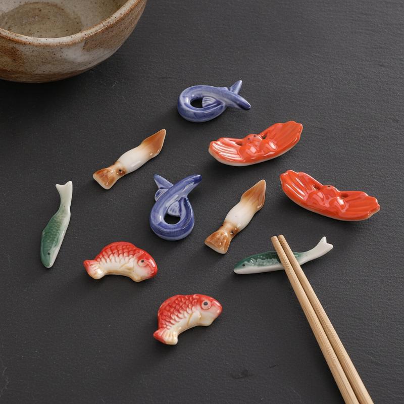 Chopstick Rest Ceramic - Porta Bacchette in Ceramica a Forma