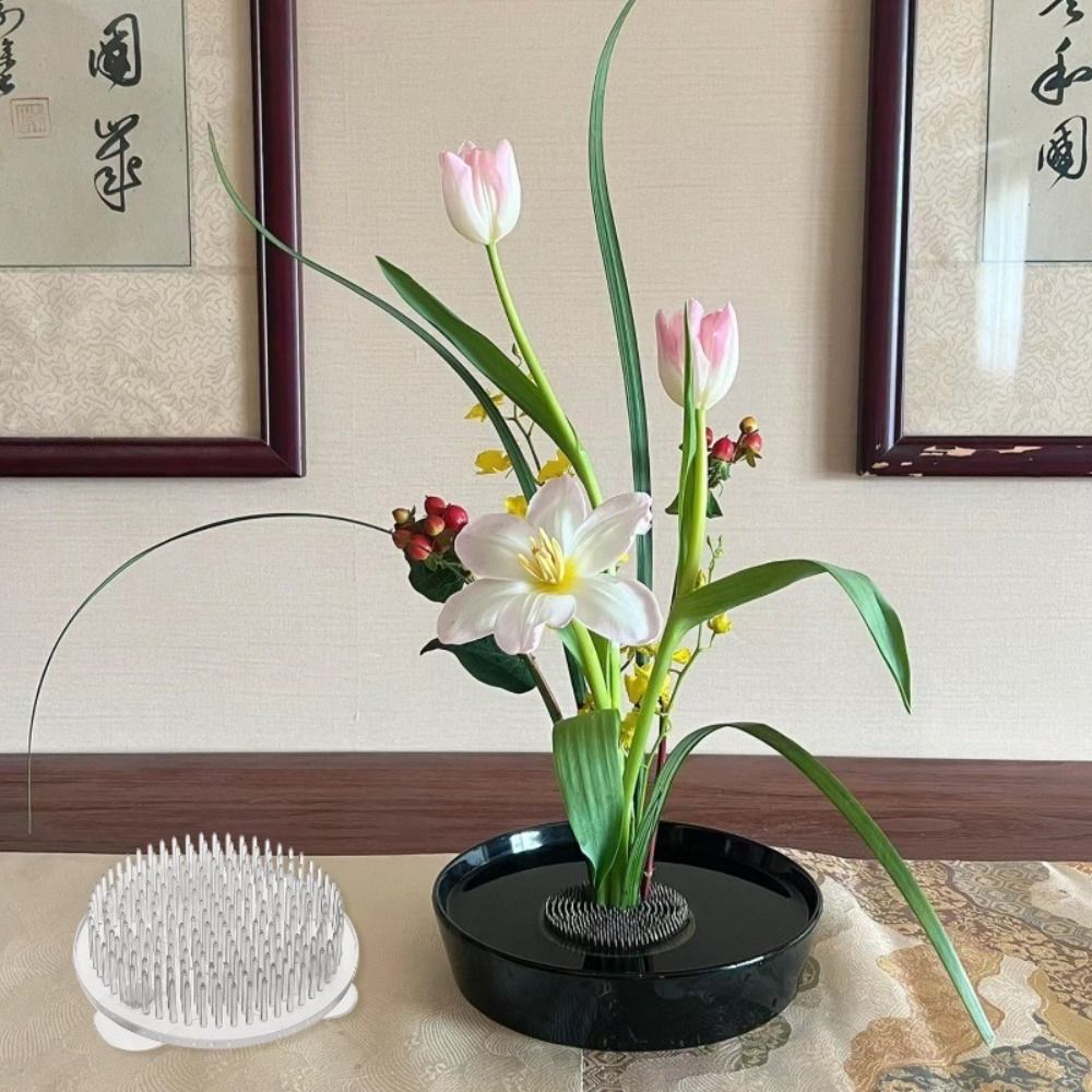 Ikebana Vase Kenzan - 1/3 Pezzi Supporto Trasparente per Steli