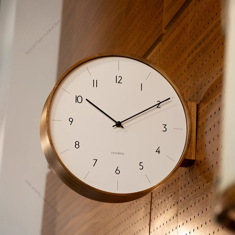 Japanese Living Lifestyle - Orologio da parete bifacciale in legno
