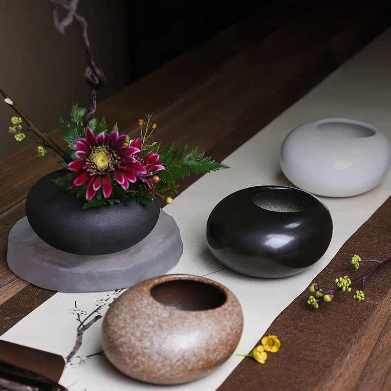 Ikebana Vase Kenzan - Vaso in ceramica rana giapponese Ikebana